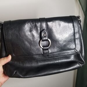 Black Leather Shoulder Bag